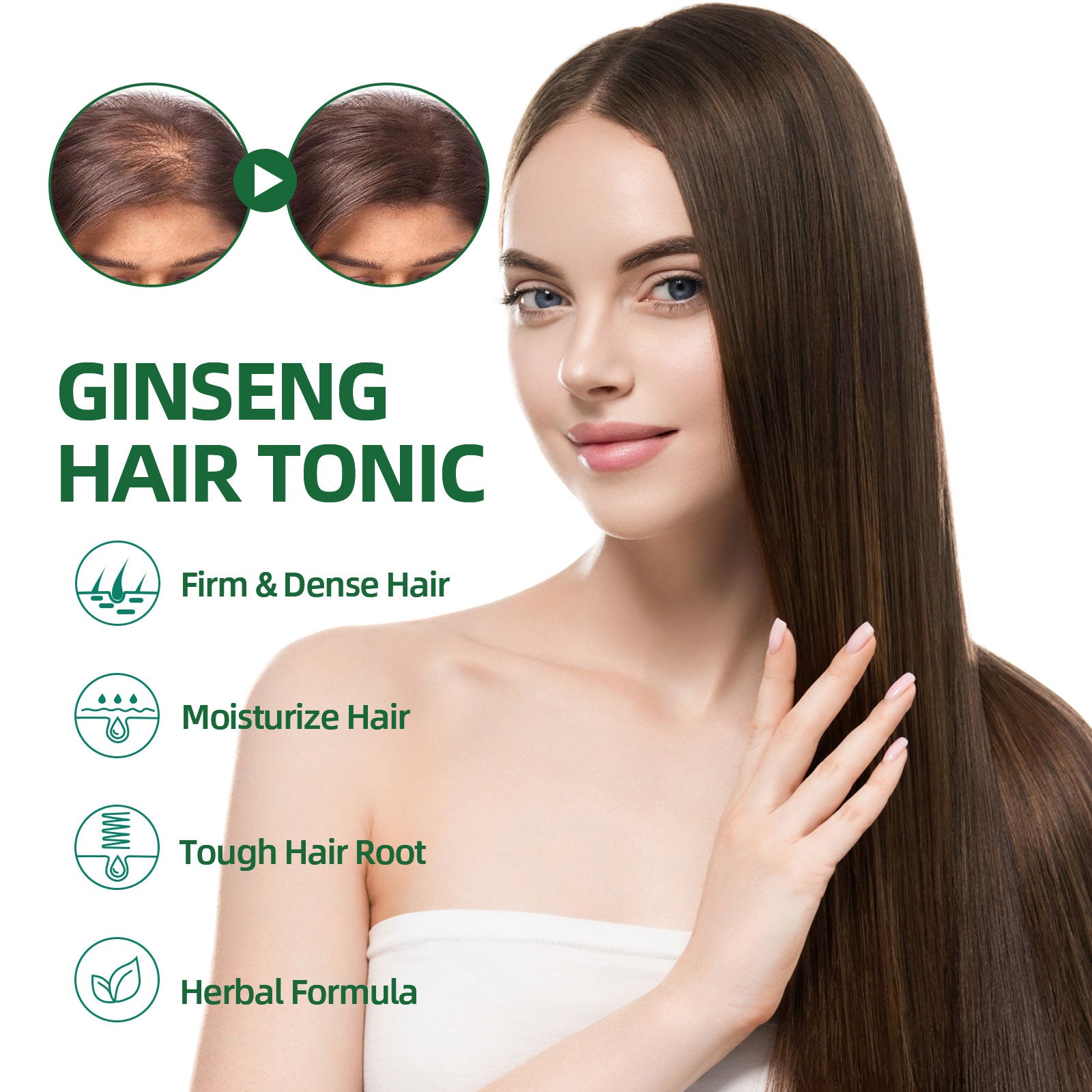 OUHOE Ginseng Hair Growth Lotion – Scalp Nourishing Hair Care Spray