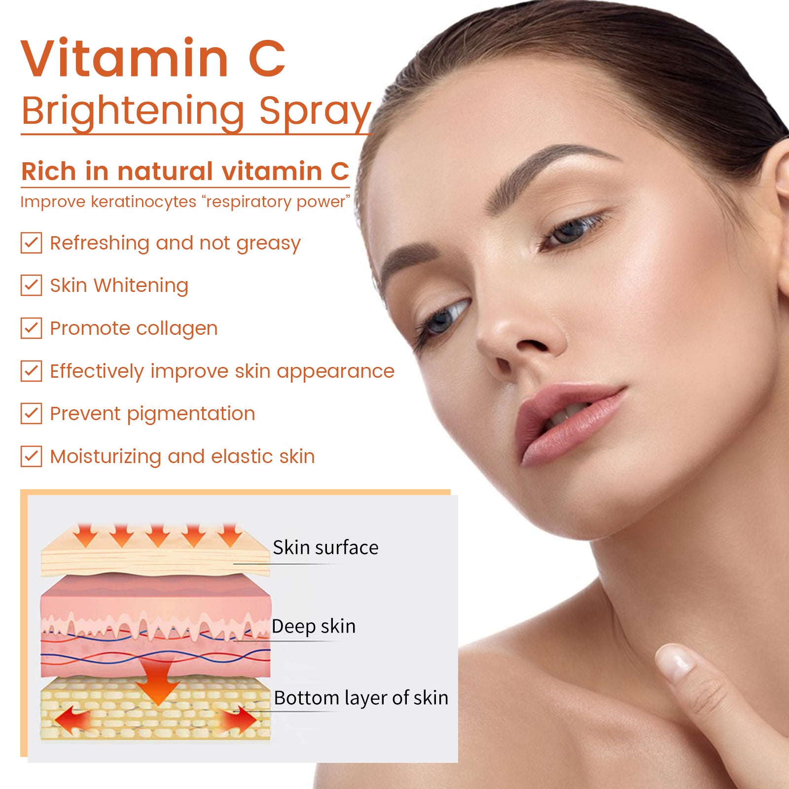 EELHOE Vitamin C Moisturizing Spray – Hydrating Brightening Face Mist