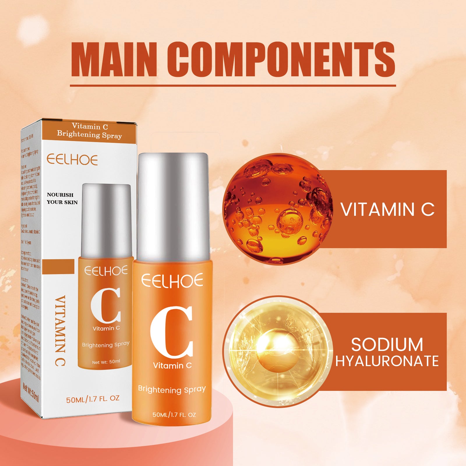 EELHOE Vitamin C Moisturizing Spray – Hydrating Brightening Face Mist