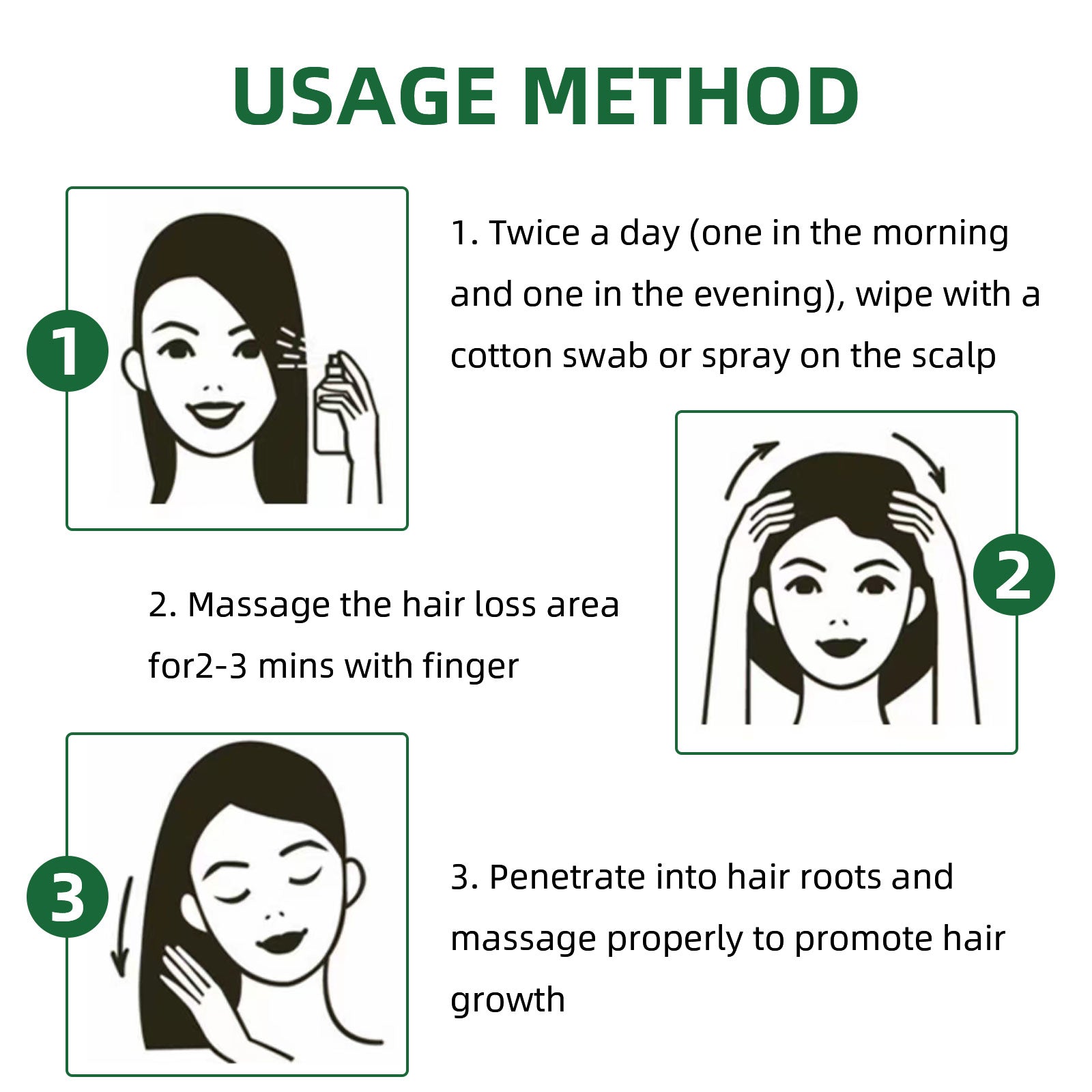 OUHOE Ginseng Hair Growth Lotion – Scalp Nourishing Hair Care Spray