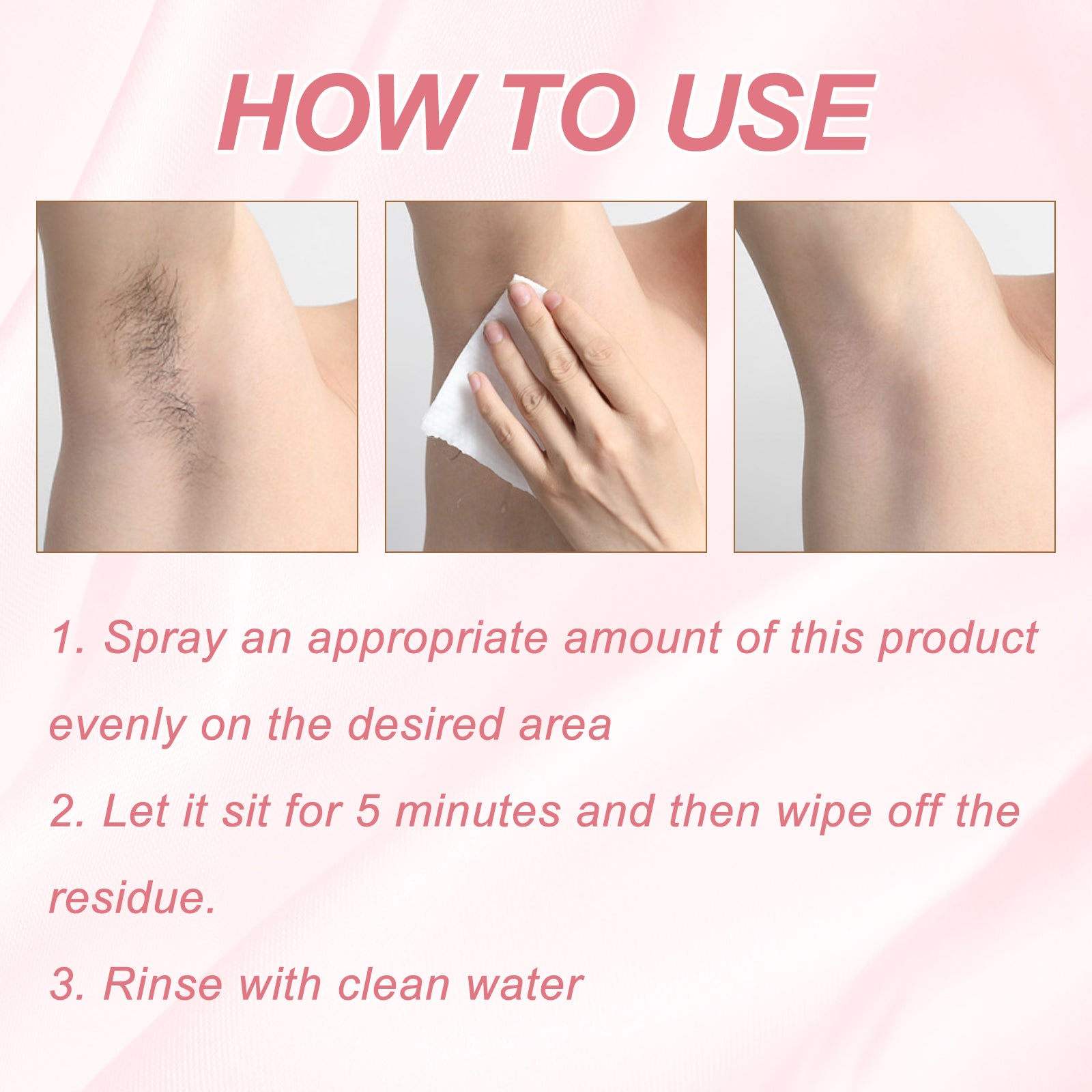 EELHOE Hair Removal Spray – Gentle Underarm & Body Hair Remover
