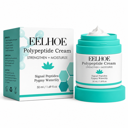 Eelhoe Polypeptide Cream with packaging on a white background