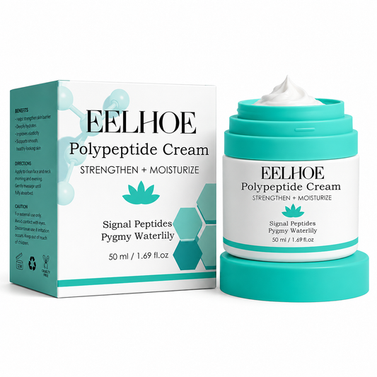 Eelhoe Polypeptide Cream with packaging on a white background