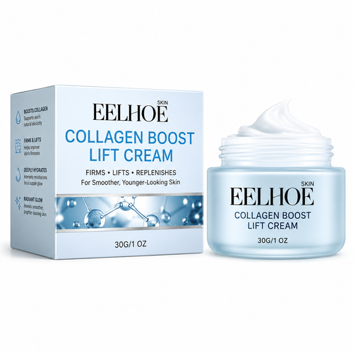 Eelhoe Collagen Boost Lift Cream with packaging on a white background