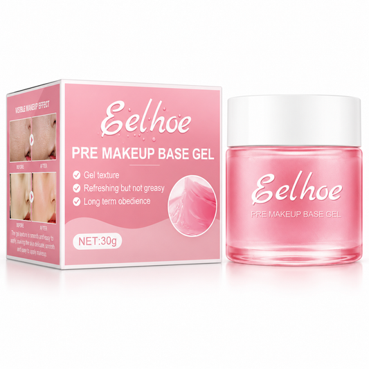 Eelhoe pre makeup base gel packaging and jar on a white background