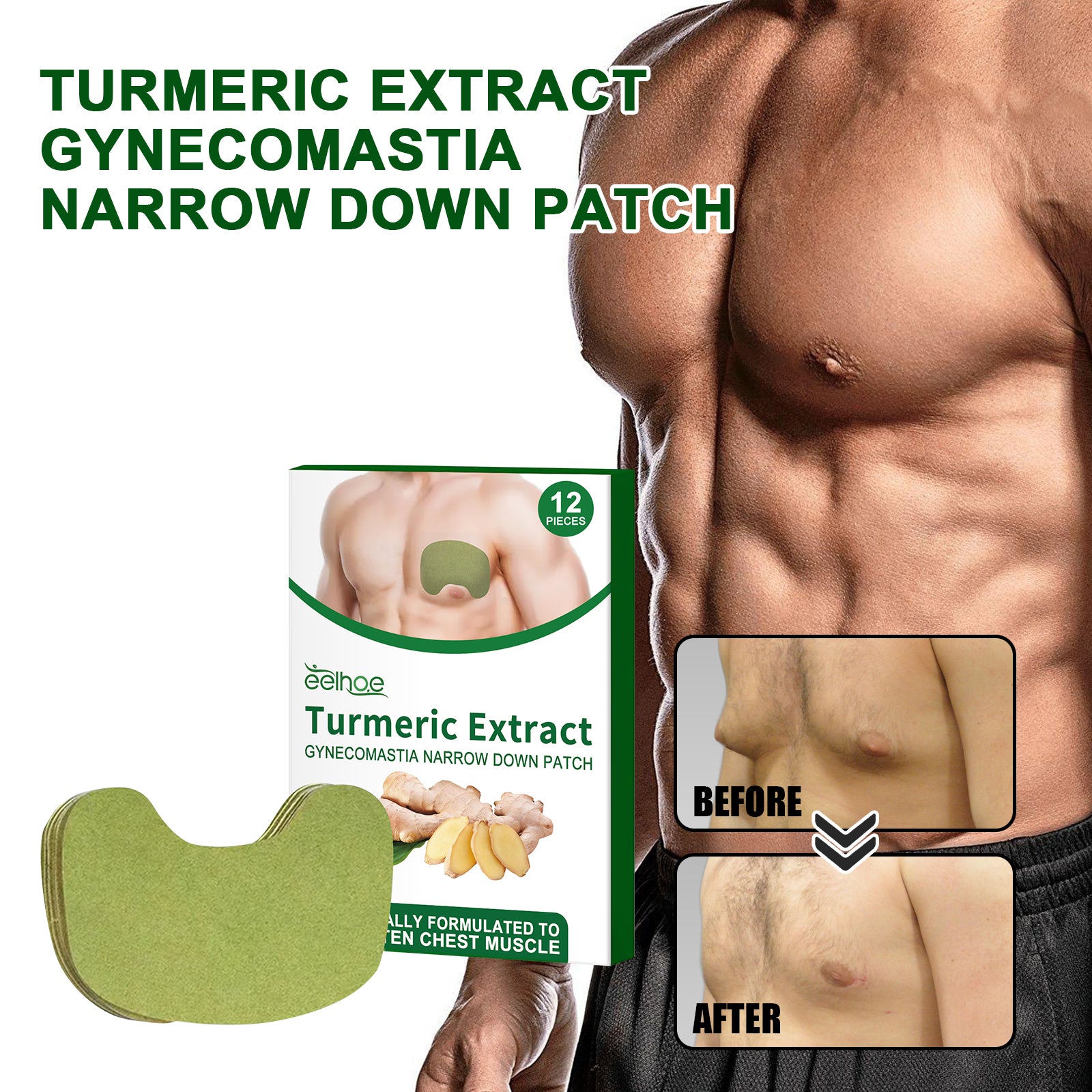 EELHOE Men’s Chest Firming Patch – Anti-Sagging Chest Care Pads
