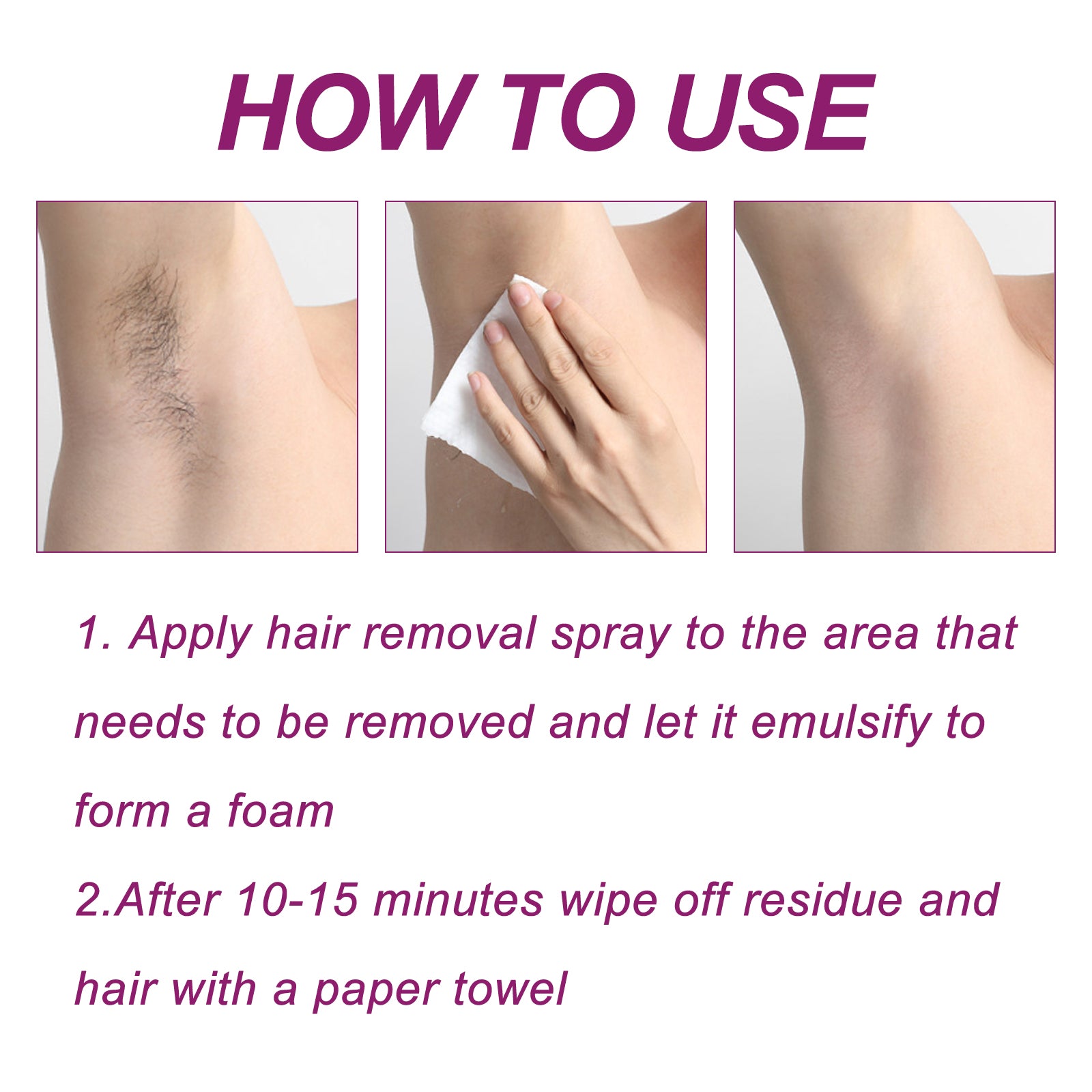 OceAura Hair Removal Spray – Gentle Body & Underarm Hair Remover