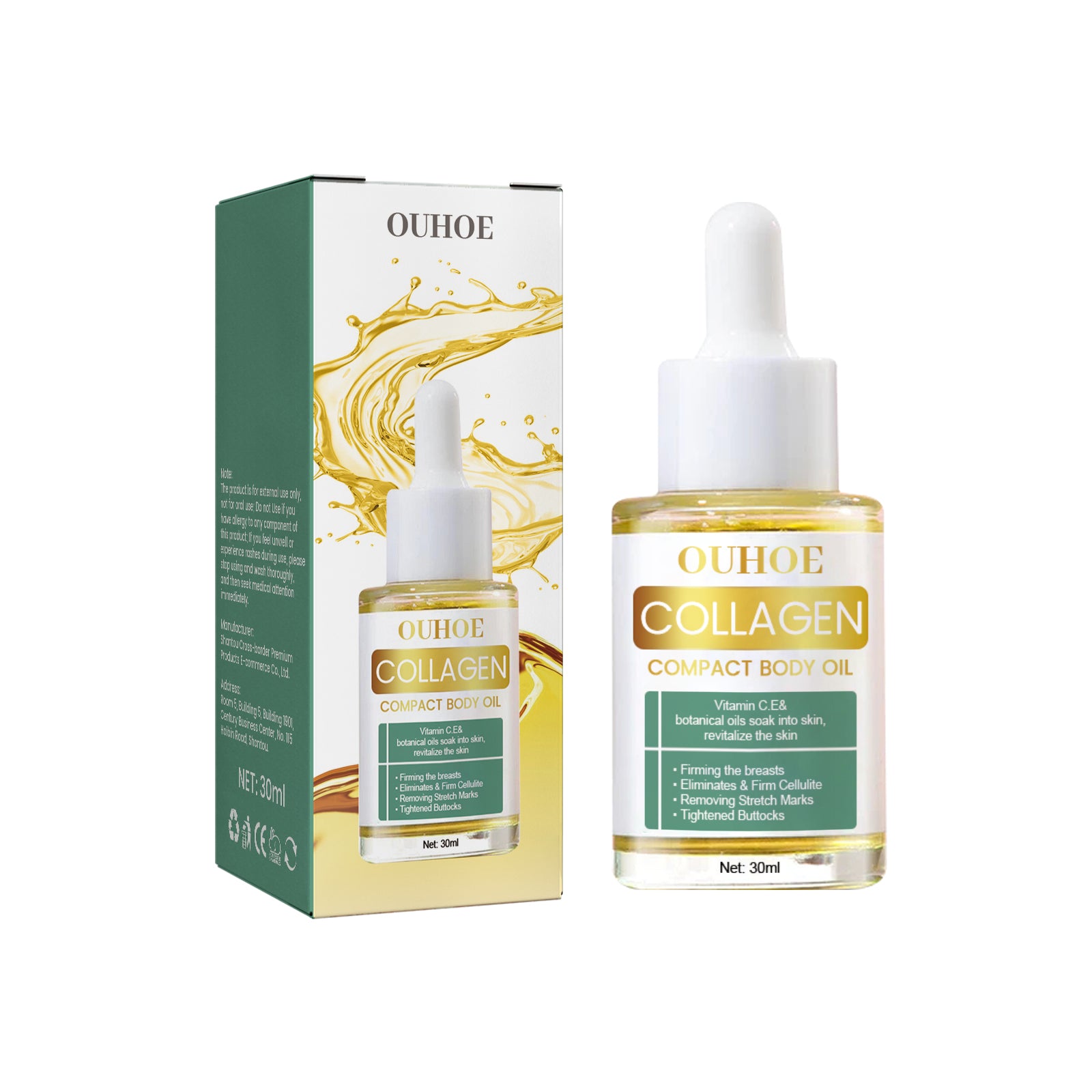 OUHOE Collagen Body Firming Oil – Stretch Mark & Skin Tightening Massage Oil