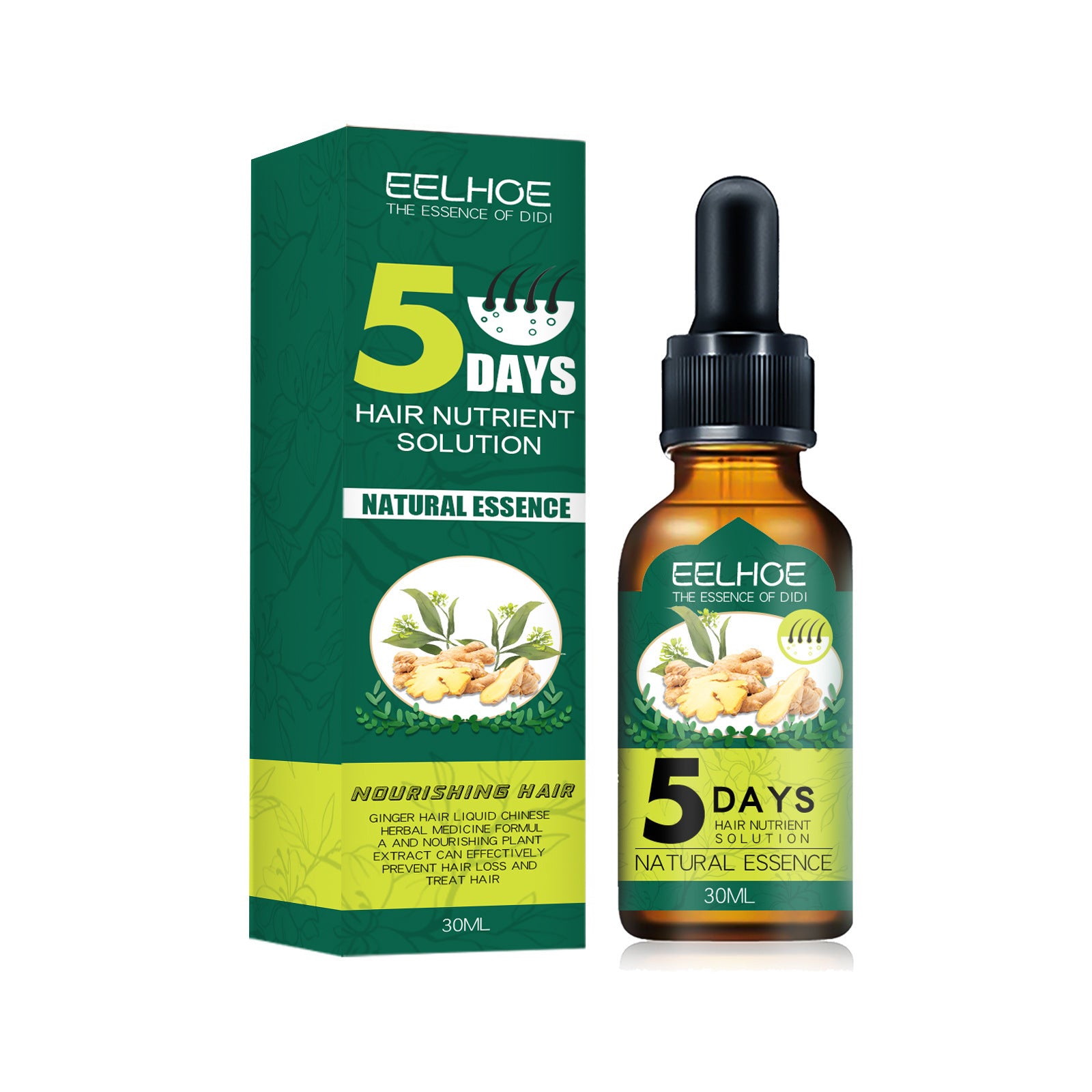 EELHOE Ginger Hair Essential Oil – Nourishing Hair Growth Scalp Care