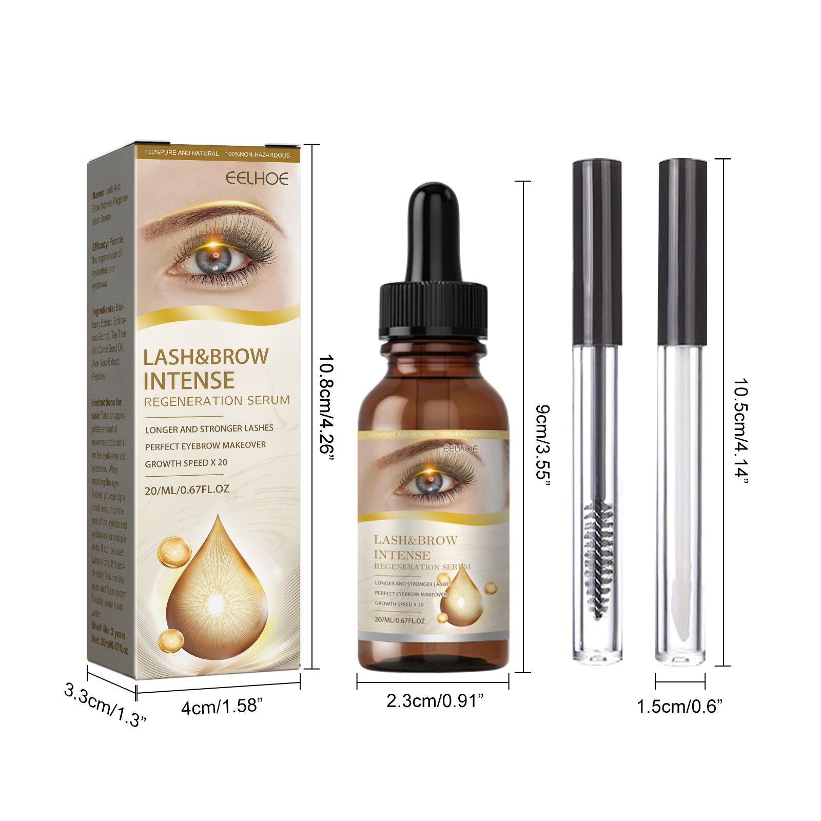 EELHOE Eyelash & Eyebrow Growth Serum – Lengthening Lash Enhancer