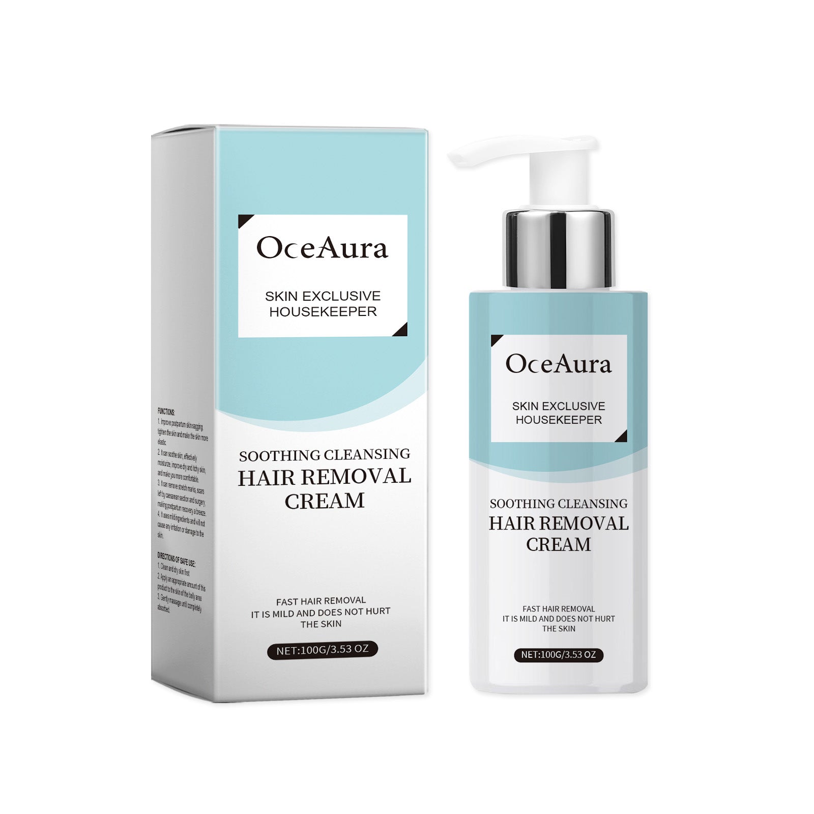 OceAura Gentle Hair Removal Cream – Smooth Body & Leg Hair Remover