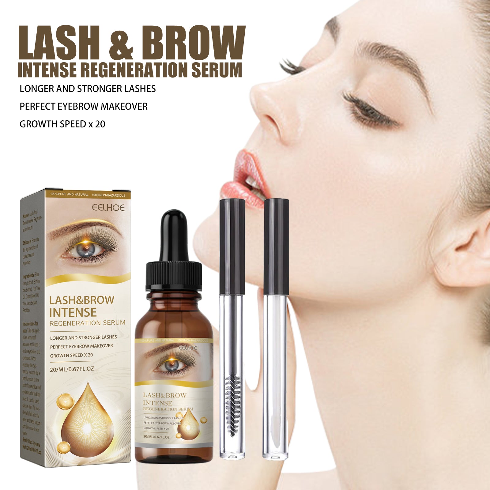 EELHOE Eyelash & Eyebrow Growth Serum – Lengthening Lash Enhancer
