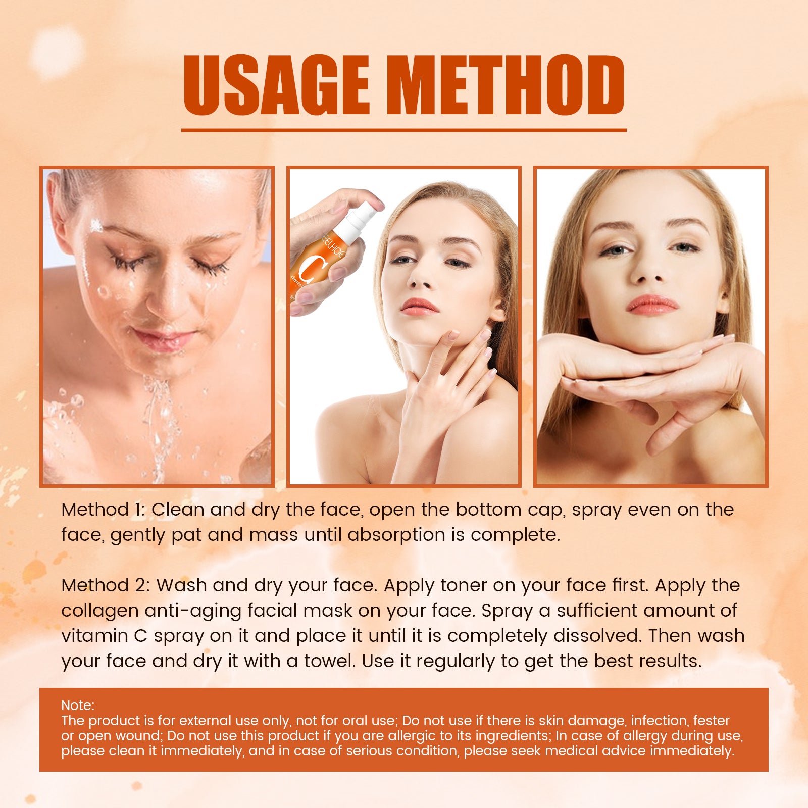 EELHOE Vitamin C Moisturizing Spray – Hydrating Brightening Face Mist