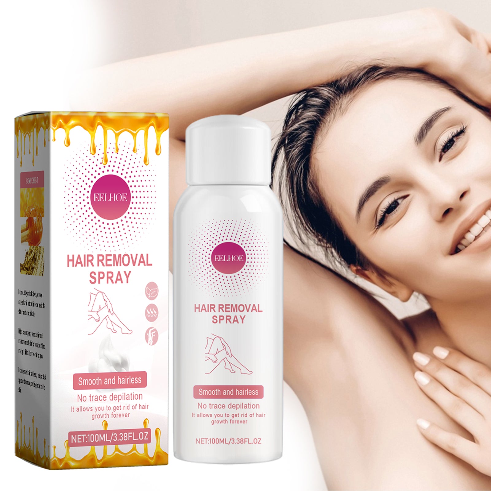 EELHOE Hair Removal Spray – Gentle Underarm & Body Hair Remover